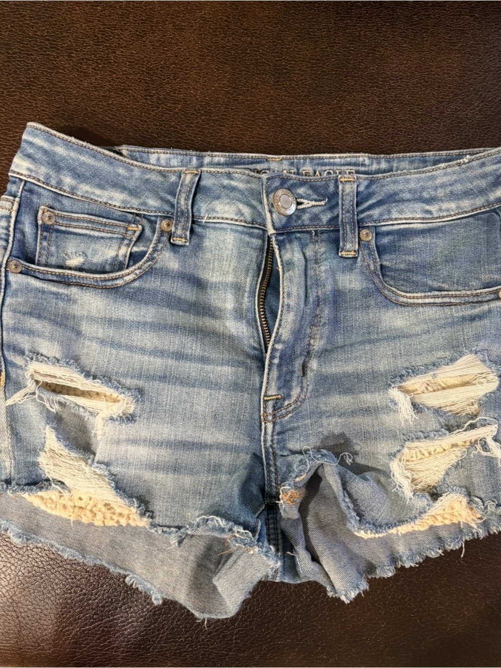 AE Next Level Stretch high rise shortie shorts